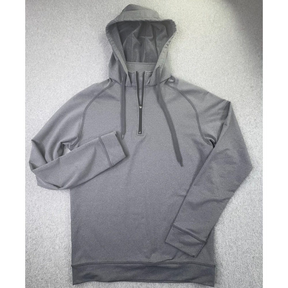 Swannies Vandyke Hoodie Mens S Grey Hooded 1/4 Zip Jacket Pullover Golf Athletic